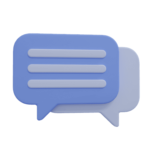 3D chat bubble illustration